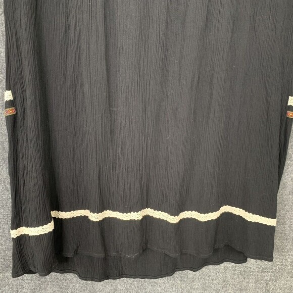 Rewind Knit Shift Dress Women M Knee Length Crepe With Lace Bodice - Picture 7 of 9